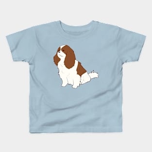 King charles spaniel dog sitting Kids T-Shirt